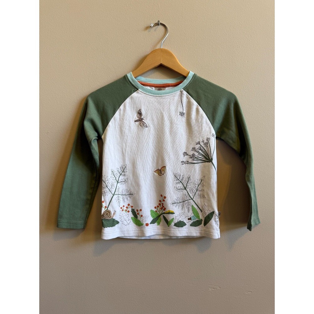 Frugi x Royal Botanic Gardens Embroidered Organic Cotton Kids Shirt size 7-8